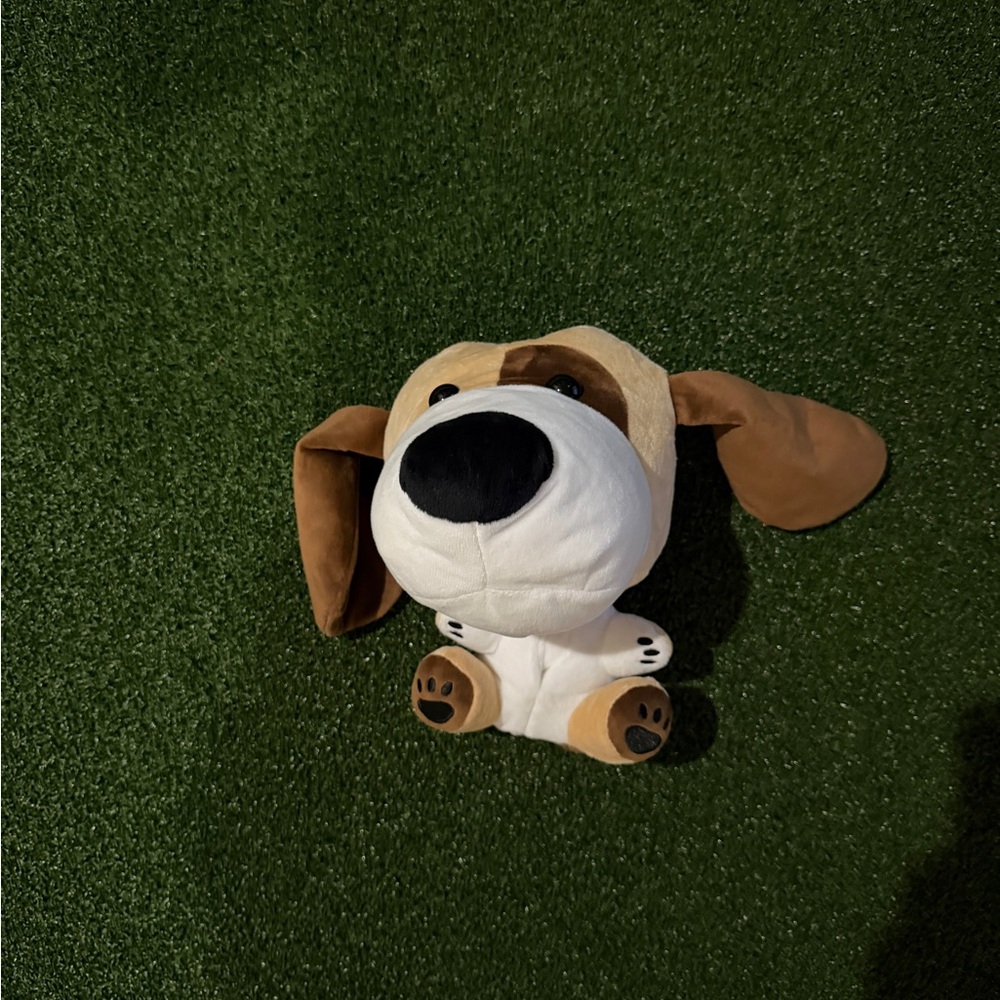 Brown and White Dog Plush Toy